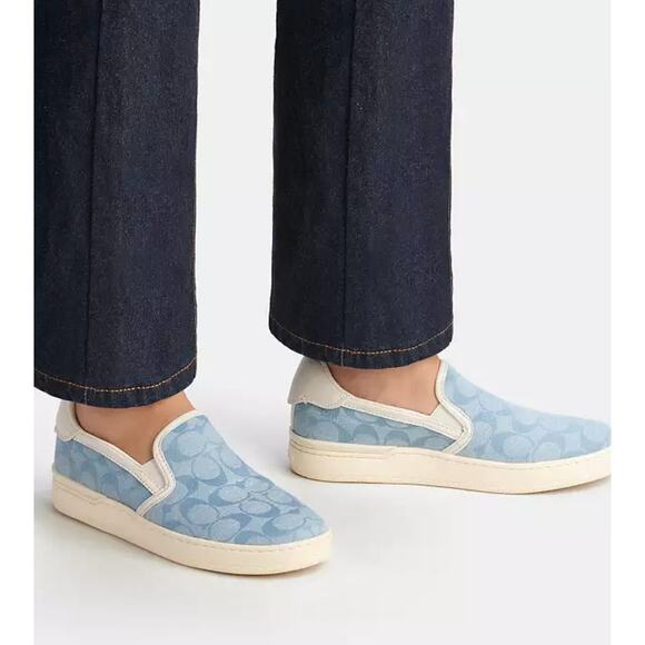 COACH WELLS SLIP ON SNEAKERS IN CHAMBRAY SIZE 10 - Picture 6 of 6